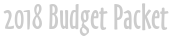 2018 Budget Packet